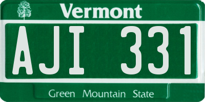 VT license plate AJI331