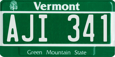 VT license plate AJI341