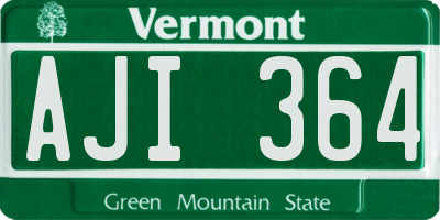 VT license plate AJI364