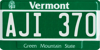 VT license plate AJI370