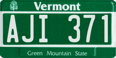VT license plate AJI371