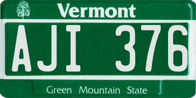 VT license plate AJI376