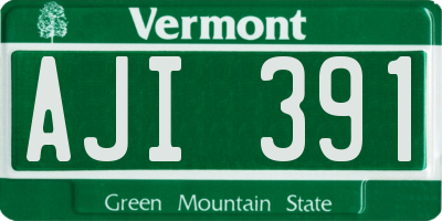 VT license plate AJI391
