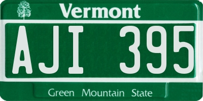 VT license plate AJI395