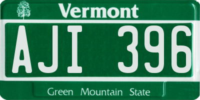 VT license plate AJI396