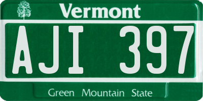 VT license plate AJI397