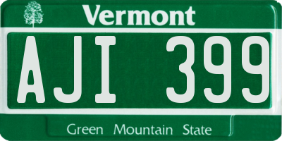 VT license plate AJI399