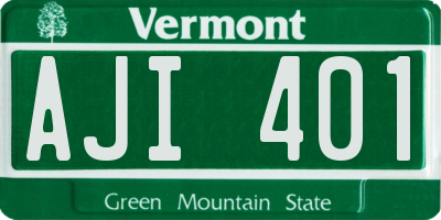 VT license plate AJI401