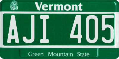 VT license plate AJI405