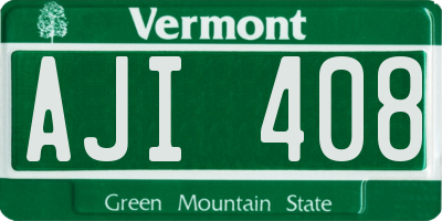 VT license plate AJI408