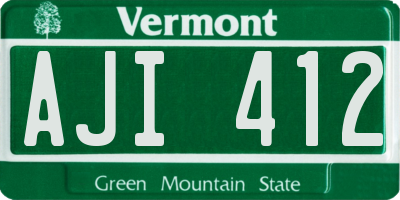 VT license plate AJI412