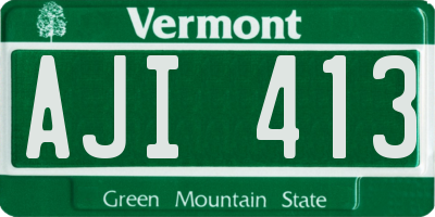 VT license plate AJI413