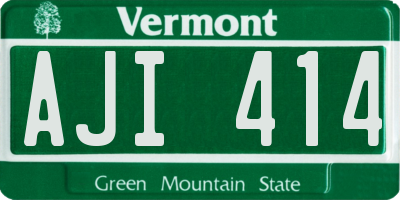 VT license plate AJI414
