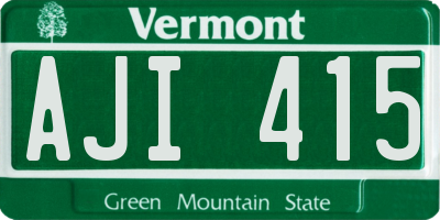 VT license plate AJI415