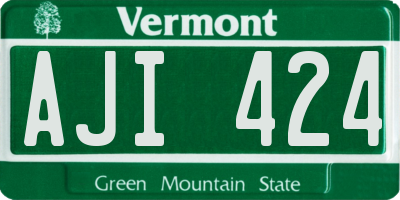 VT license plate AJI424