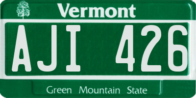 VT license plate AJI426