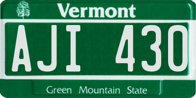 VT license plate AJI430