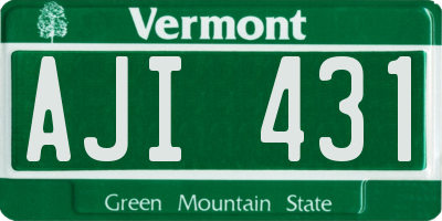 VT license plate AJI431