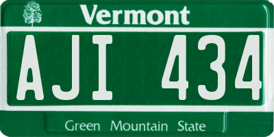 VT license plate AJI434