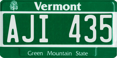 VT license plate AJI435