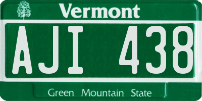 VT license plate AJI438