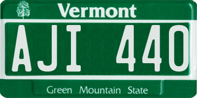 VT license plate AJI440