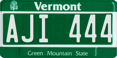 VT license plate AJI444