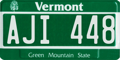 VT license plate AJI448