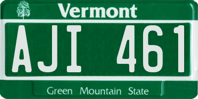 VT license plate AJI461
