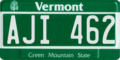 VT license plate AJI462