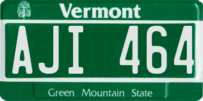VT license plate AJI464