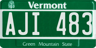 VT license plate AJI483