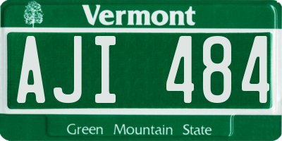 VT license plate AJI484
