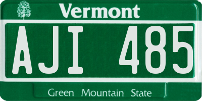 VT license plate AJI485