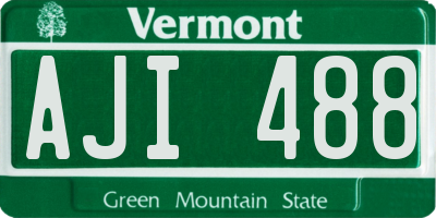 VT license plate AJI488