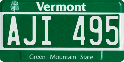 VT license plate AJI495