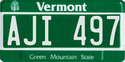VT license plate AJI497