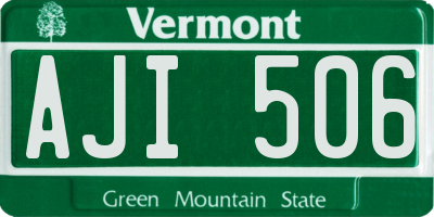 VT license plate AJI506
