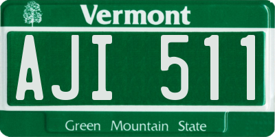 VT license plate AJI511