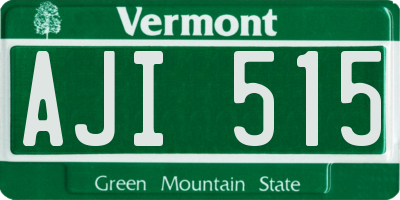 VT license plate AJI515