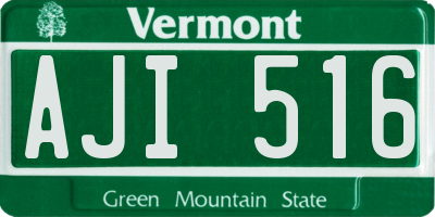 VT license plate AJI516