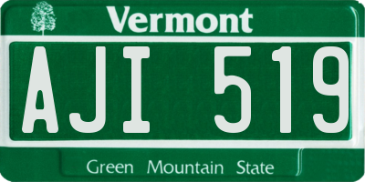 VT license plate AJI519