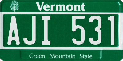 VT license plate AJI531