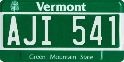 VT license plate AJI541