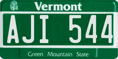 VT license plate AJI544