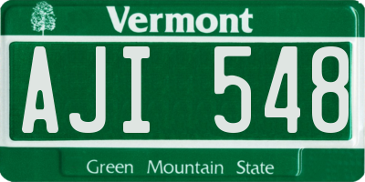 VT license plate AJI548