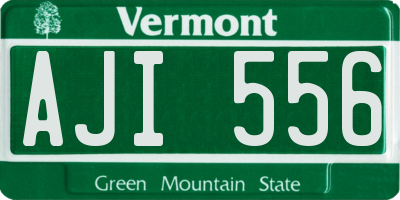 VT license plate AJI556