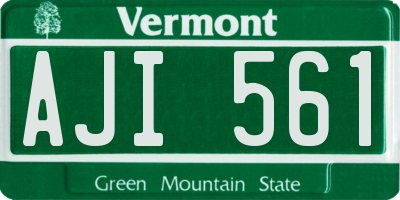 VT license plate AJI561