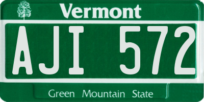 VT license plate AJI572