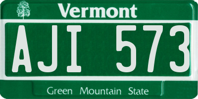 VT license plate AJI573